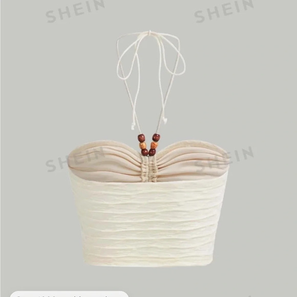 Cream beaded crop top - Picture 2 of 4